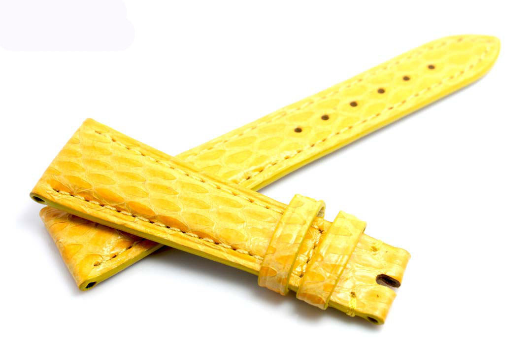 Yellow Python leather watchstrap Yellow Python leather watchstrap